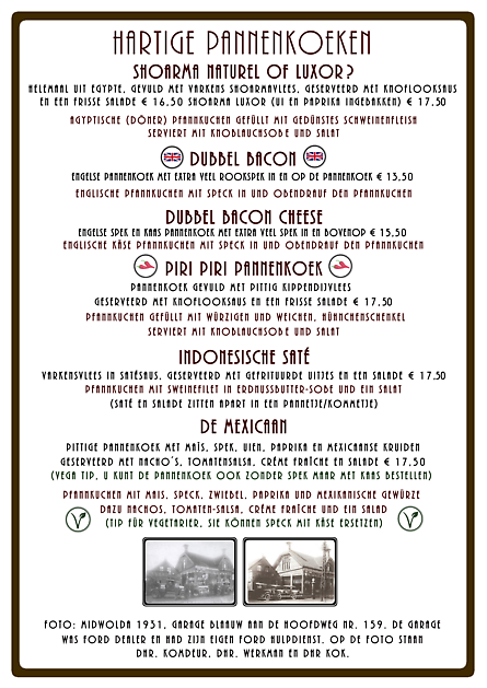 Hartige pannenkoeken - Pannenkoekenhuis d'Olle Smidse Midwolda