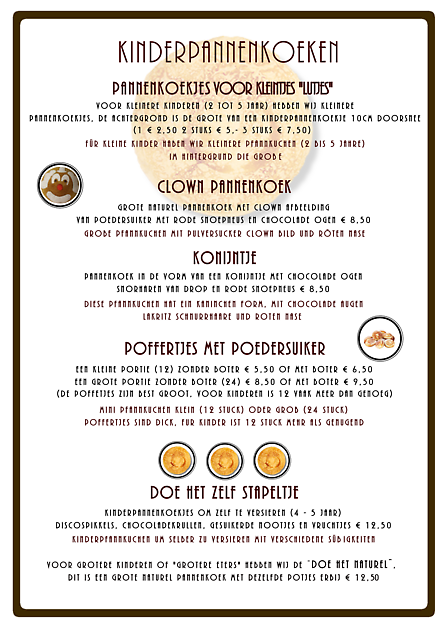 Kinderpannenkoeken - Pannenkoekenhuis d'Olle Smidse Midwolda