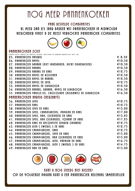 Noch mehr Pfannkuchen - Pannenkoekenhuis d'Olle Smidse Midwolda